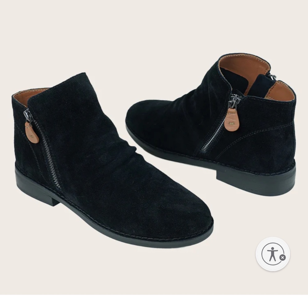 Kenneth Cole Gentle Souls Emma Black Suede Bootie